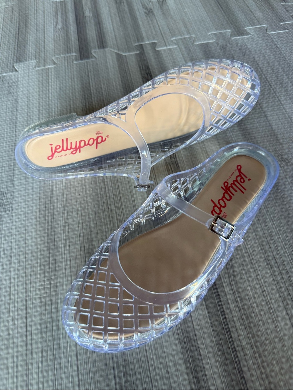 Jellypop Clear Mary Jane Mule Jelly Flats - Transparent - Picture 5 of 5